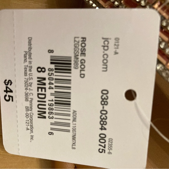 NWT ROSE GOLD SEQUIN AND SILVER SPARKLE SANDALS - Picture 5 of 5